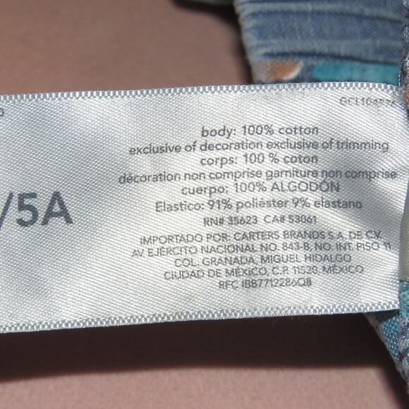 Oshkosh Chambray Tropical Hawaiian Floral Boys Shorts - Picture 6 of 7